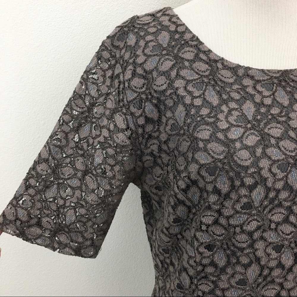 jella c. | Gray Lace Dress